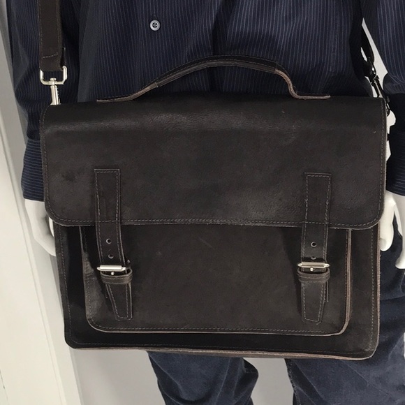 Custom Rugged Leather Messenger Bag Brand New! Make an offer! - Picture 3 of 6